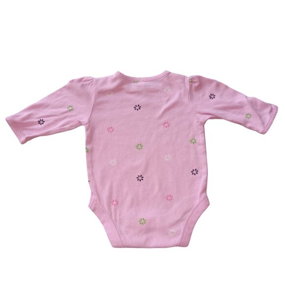 🎯 10 for $10 / Baby Gap 3 Months Baby Girl Onesie, Flower Print, Pink - Picture 4 of 10